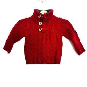 Timberland Cable-Knit Pullover Sweater w/ a Sherpa-Lined Mock Neck